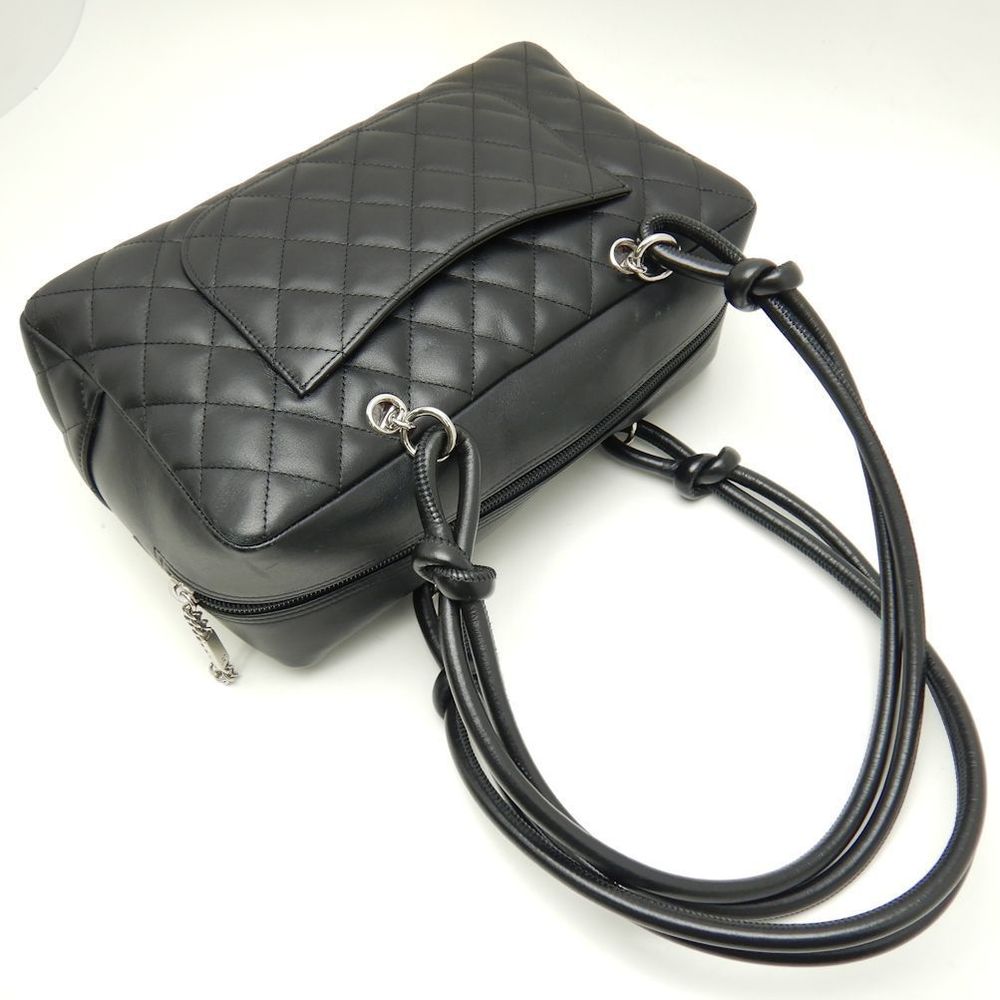 Chanel Cambon Line Bowling Bag Lambskin Black Shoulder - Picture 2 of 6